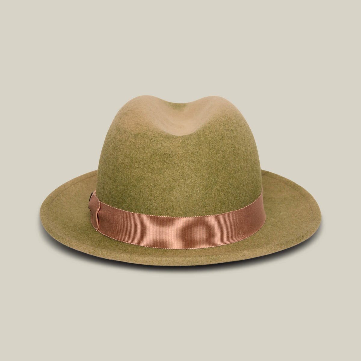Dean the Butcher by Goorin Bros. in HEAT/GUMMY—an American-made fedora with a wide snap brim and brown ribbon band, shown on a plain light background; an all-season hat for timeless style.