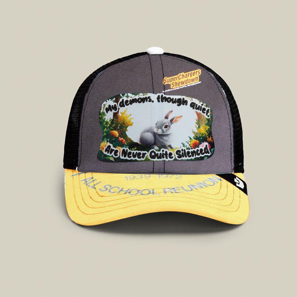 Lil Ronin by Goorin Bros. is a standout hat from our Storybook collection, featuring a VOID color scheme and a patch with a rabbit among flowers, plus the phrase: "My demons, though quiet, are never quite silenced.