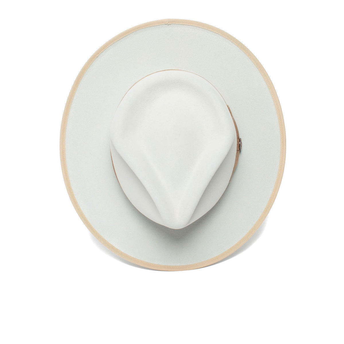 The River Gray wide brim fedora by Goorin Bros. is shown from above against a plain white background.