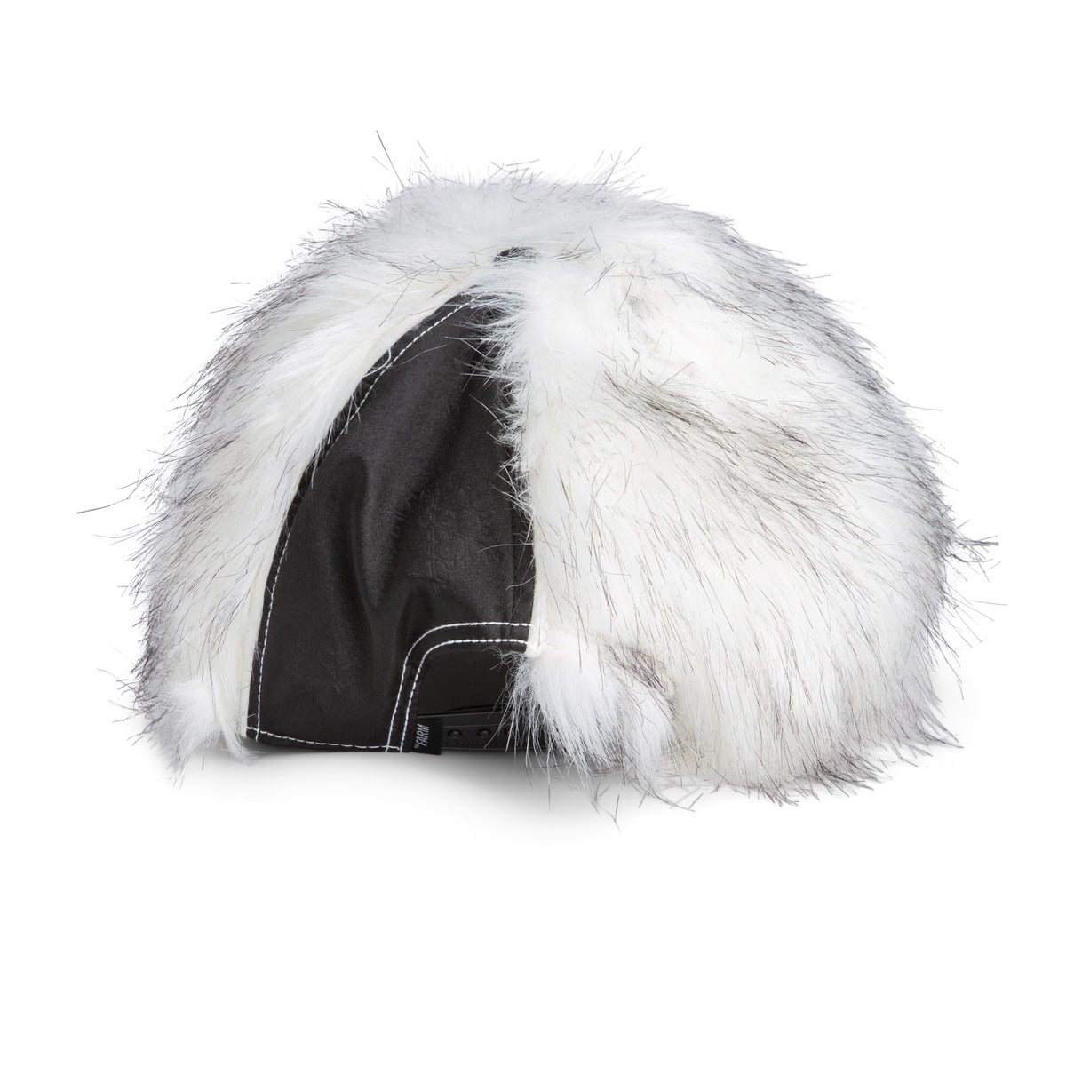 The Goorin Bros. Faux Fox hat features striking black fabric panels with white stitching and a soft, fluffy texture—making it the perfect statement accessory to add playful sophistication to any outfit.