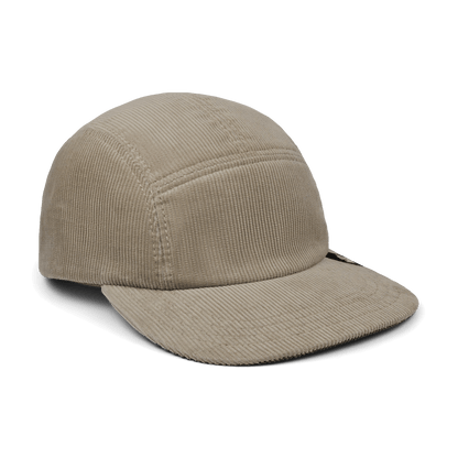 The Meadow Creek baseball cap by Goorin Bros. is a beige cotton corduroy cap with a curved brim, shown at a slight angle on a white background. This adjustable cap is made in the USA.
