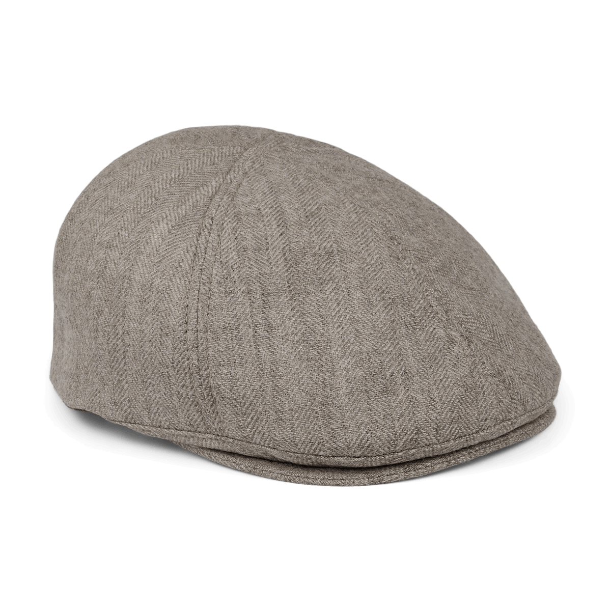 The Goorin Bros. "Harry Bones" is a classic gray herringbone wool flatcap with a curved brim, shown on a plain white background.