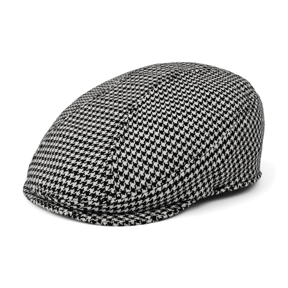 The Goorin Bros. Norwood is a classic black and white houndstooth flatcap, shown against a plain white background.