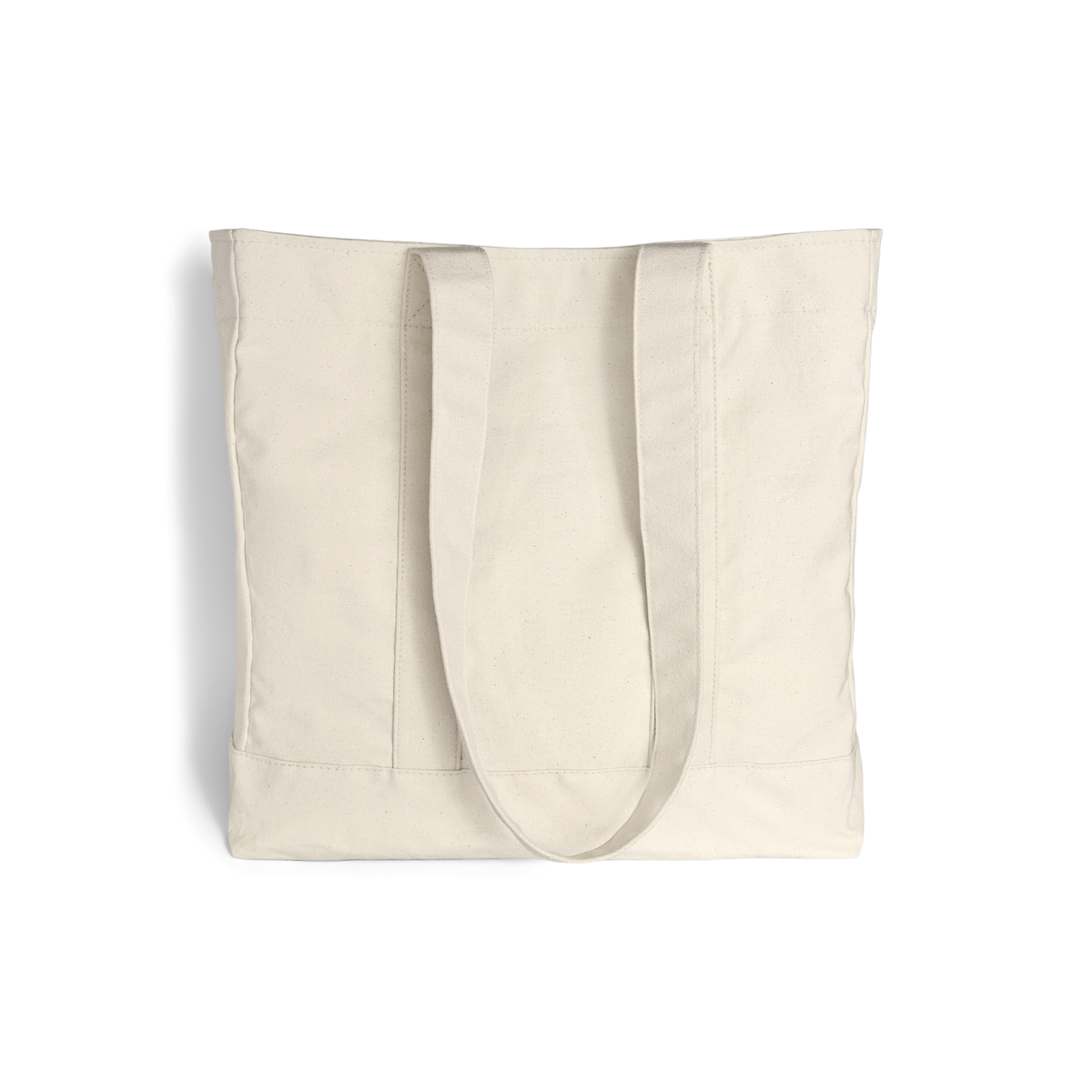 The Goorin Reworked Tote by Goorin Bros. is a plain, light beige canvas bag with two long shoulder straps, made in the USA and shown against a white background.
